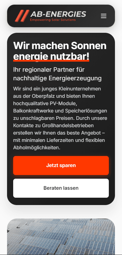 Solaranlagen in Weiden Mobile